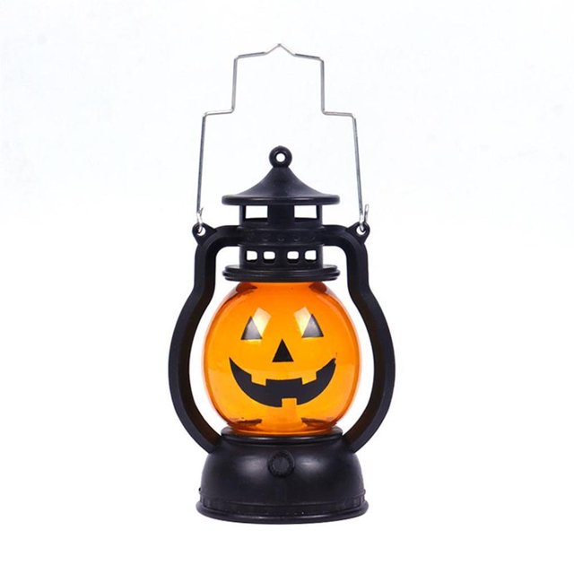 Cateissary Linterna de calabaza LED multifuncional para ambiente de fiesta temática lámpara de Halloween lámpara de calabaza Kits de decoración para fiestas A