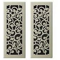 Imperial Wonderland Floor Register Satin Nickel - Adjustable - 2 Pack, 4 x 12-Inch