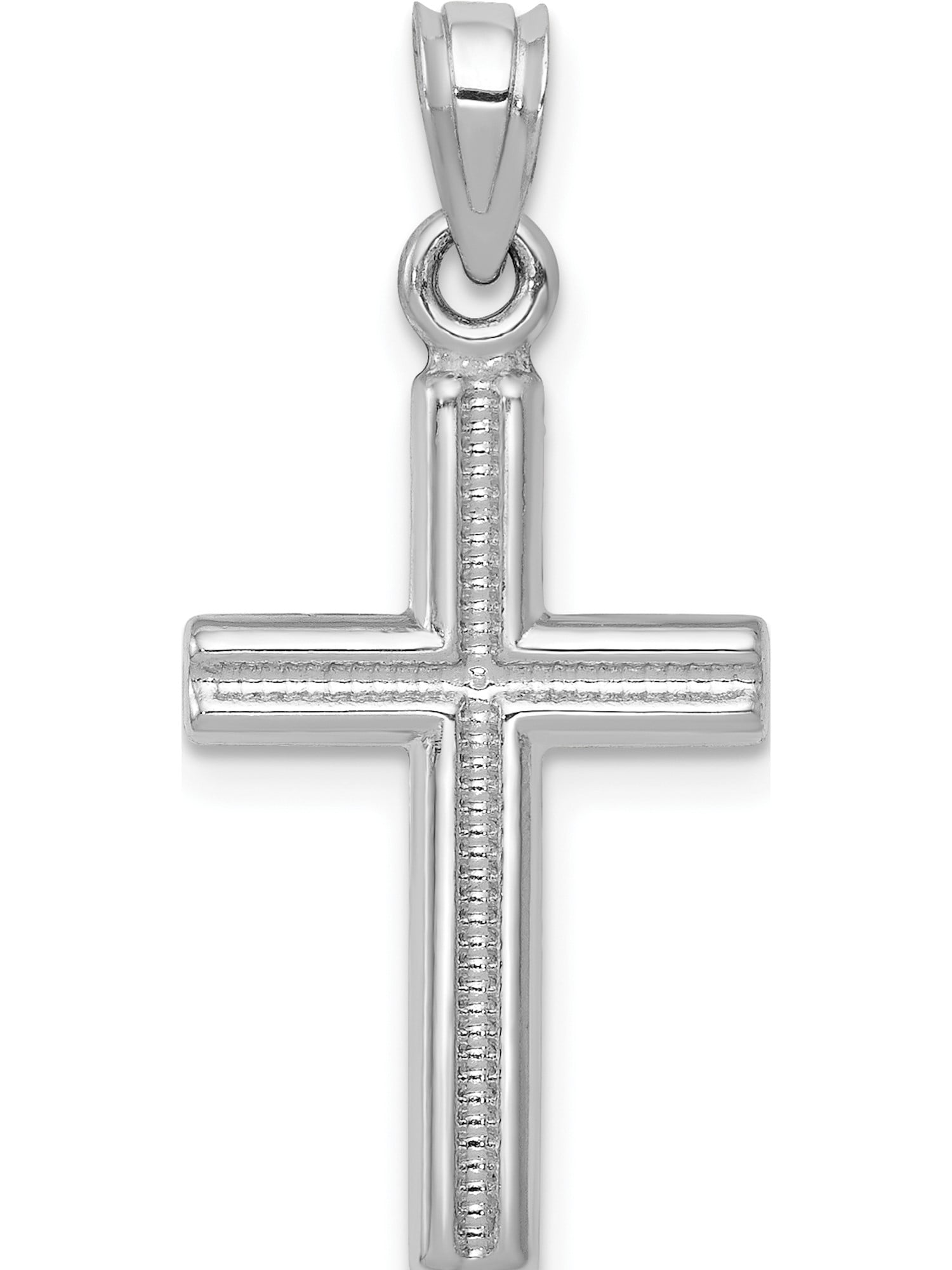 14K White Gold Cross Pendant (29 X 13) Made In Indonesia d3192 ...