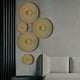 thumbnail image 2 of Escultura colgante decorativa de lujo, sol redondo de hierro, arte creativo de metal para montaje en pared A, 2 of 6