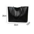 thumbnail image 2 of Bolso de Mano para Mujer para Ordenador portátil, Bolso Shopper de 15,6 Pulgadas, Bolsos de Piel Negros Elegantes, Bolso Grande, Ligero, Elegante, Elegante, para Mujer, para Negocios/Escuela/Compras, 2 of 6