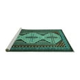 thumbnail image 2 of Ahgly Company Machine Washable Indoor Rectangle Persian Turquoise Blue Traditional Area Rugs, 5' x 7', 2 of 4