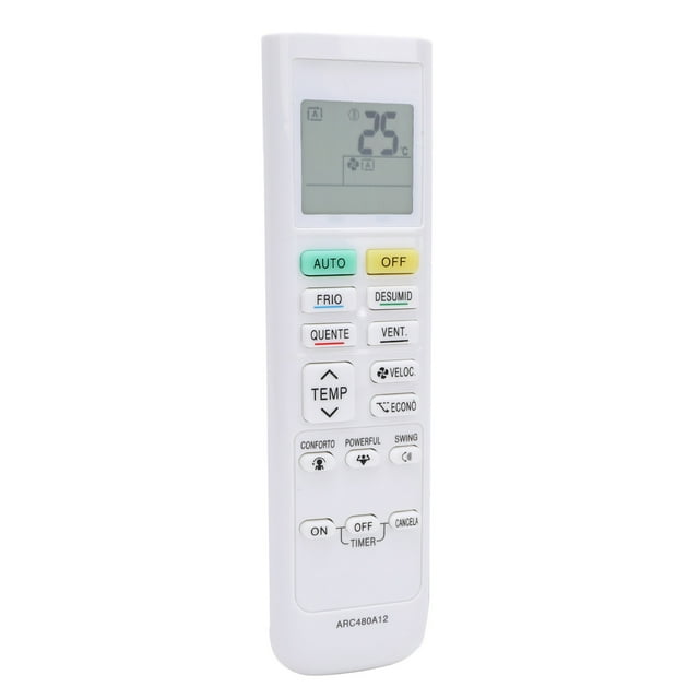 Reemplazo De Control Remoto De Aire Acondicionado, Control Remoto De Aire Acondicionado Multifuncional Con Pilas ABS Ampliamente Compatible Para ARC480A9