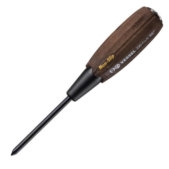 Vessel VST-330P175 75 mm Tang-Thru Non Slip Wood Compo Screw Driver