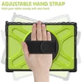 thumbnail image 3 of XYX Case for 12.3 inch Microsoft Surface Pro 7+ Plus/Pro 7/6/5/4, 360 Rotating Heavy Duty Shockproof Cover with Kickstand and Hand Strap (Yellow Green), 3 of 7