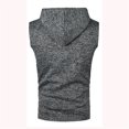 thumbnail image 6 of Raenseen Men Workout Hooded Hoodies Sleeveless Gym Workout Tank Tops with Pocket Bodybuilding Muscle Dark Gray XL, 6 of 7
