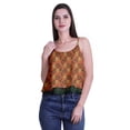 thumbnail image 1 of Moomaya Camisole Courte à Bretelles Spaghetti Imprimée pour Femmes, Hauts d'Été, 1 of 5