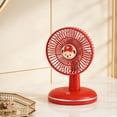 thumbnail image 4 of Partheme Cartoon Desktop Fan, a USB Rechargeable Desk Breeze and 3 Speed Personal Air Circulator. A Mother’s Day Home Office Cooling Gift and a 4th of July Bedroom Heat Relief Companion, Red, 4 of 6
