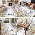 thumbnail image 5 of 5'x7' Area Rugs for Living Room Bedroom, Watercolor Floral Washable Rug Carpet Runner Indoor Outdoor, Spring Daisy Sunflowers Wisteria Hummingbird Non Slip Floor Mats Area Rug for Kitchen, Nursery, 5 of 8