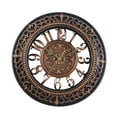 thumbnail image 4 of WHAMVOX Vintage Dial Clock European Hollowed-out Silent Clock 3D Round Large Decorative Wall Clock for Living Room Bedroom Kitchen(Bronze), 4 of 8