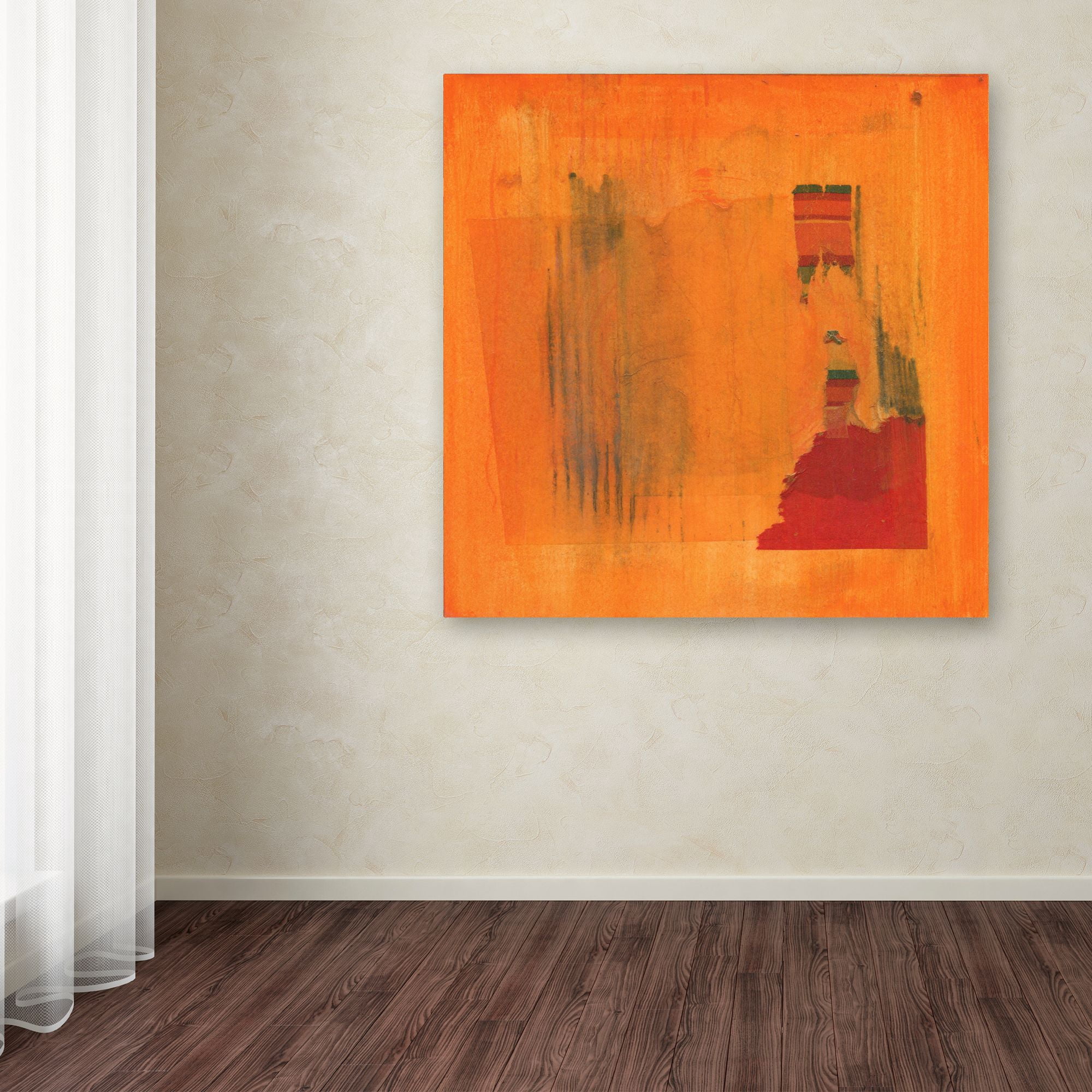 Trademark Fine Art 'Orange Vector' Canvas Art by Anthony Sikich