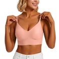 thumbnail image 3 of Seamless Wireless Bras for Women, Deep V Neck Adjustable Thin Strap, No Underwire Comfort Everyday Sleep Bra, 3 of 6