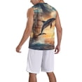thumbnail image 2 of Naloa Sailing Dancing Dolphin Basketball Jersey Reversible Men's Mesh Athletic Sports Shirts Training Practice S-4XLXX-Large, 2 of 6