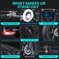thumbnail image 4 of DTTZH Electric Bike for Adults, 750W Rated Motor, 60V/30Ah,100 Miles, 28 MPH, E Mountain Bike, 20" x 4" Fat Tire Ebike, UL2849 Certified (Red), 4 of 8