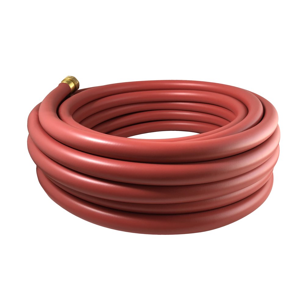 Flexon 1/2 x 50ft Red Hot Water Rubber Garden Hose