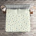 thumbnail image 2 of Ambesonne White Quilted Coverlet 3 Pcs, Colorful Droplet Pattern, Queen Size, Multicolor, 2 of 2