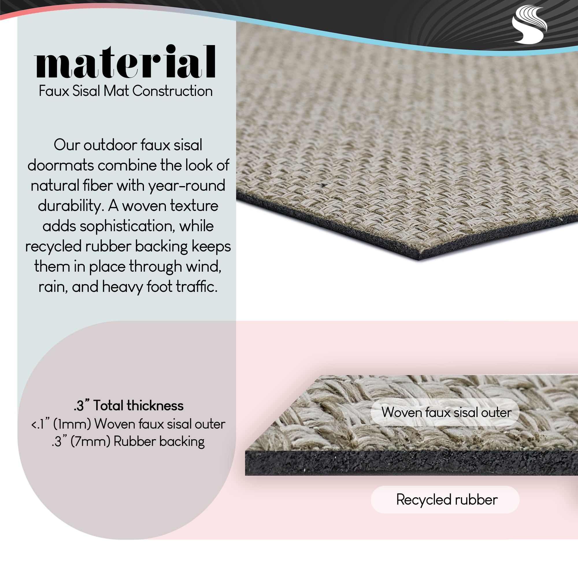 Stupell Industries Dramatic Exit Message Printed Outdoor Imitation Sisal Floor Mat, design by Lil' Rue