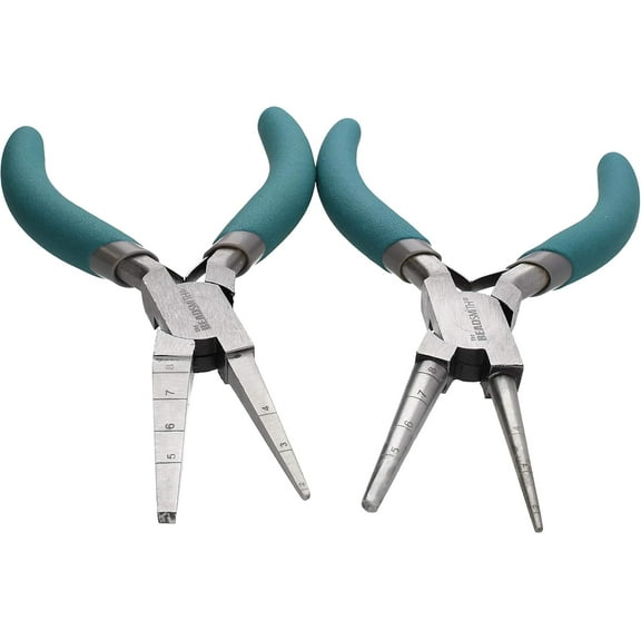 The Beadsmith Loop Rite and Square Rite Combo Pack, Create Consistent 2-8mm Diameters for Jump Rings in Round and Square Shapes, Wire Working Tool for Jewelry Making