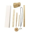 thumbnail image 5 of ZENMELE Primitive Fire Starter Wood Hand Bow Drill Fire Making Kit Outdoor Survival Tool, 5 of 7