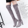 thumbnail image 4 of Fashion Female Warm Boots Women Boots Winter Over The Knee Boots Long Boots Comfort Square Heels Shoes, 4 of 9