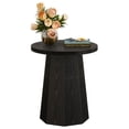 thumbnail image 5 of Fnova Farmhouse Round End Table, Wooden Side Table with Octagonal Base, Nightstand Pedestal Accent Furniture for Living Room, Bedroom, 5 of 13