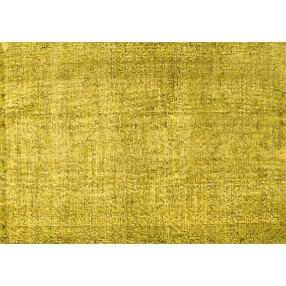 Ahgly Company Indoor Rectangle Persian Yellow Traditional Area Rugs, 7' x 9'