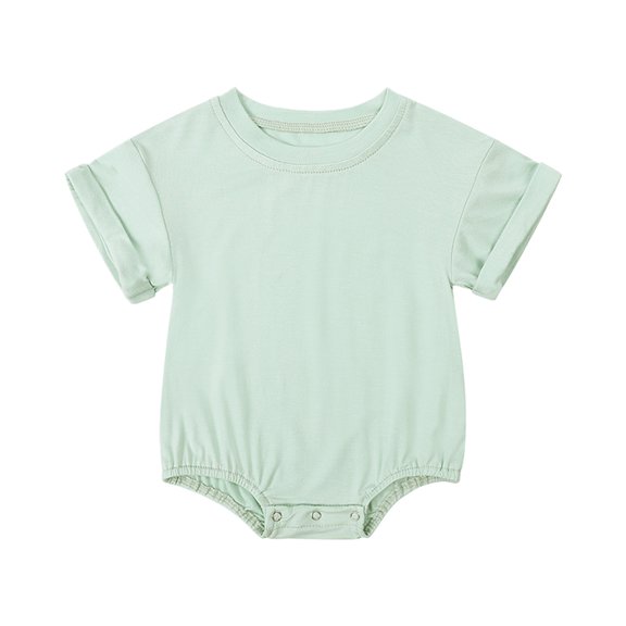 Baby Outfits For Girls Solid Baby Summer Clothes Short Sleeve Toddler Girl Clothes 18-24 Months Girl Clothes Boys Girls Fashion