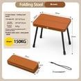 thumbnail image 3 of ziyahi Tabouret Portatif Léger Pliant à Roulements Essentiel pour la Randonnée et la Pêche, Alliage d'Aluminium Durable et Robuste, Convient aux Pique-Niques Noir, 3 of 4