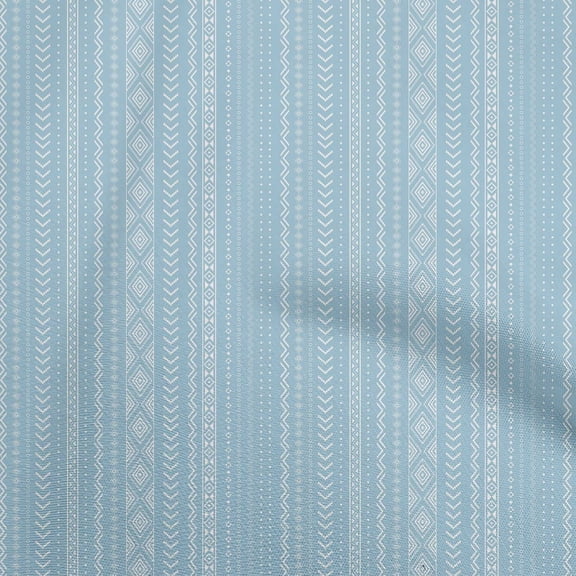 oneOone Cotton Cambric Grayish Blue Fabric Tribal Craft Projects Decor Fabric Printed By The Yard 42 Inch Wide-SA