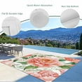 thumbnail image 4 of Fsddascl Pink Peony Blossom Outdoor Rug for Patio/Deck/Porch, Non-Slip Large Area Rug 5 x 8 Ft, Spring Botanical Floral Watercolor Indoor Outdoor Rugs Washable Area Rugs, Camping Rug Carpet, 4 of 5