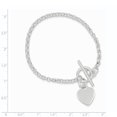 thumbnail image 2 of 925 Sterling Silver Engraveable Heart Bracelet Charm Love, 2 of 6