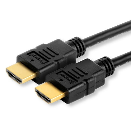 Insten Gold-Plated High-Speed HDMI Cable 4K 1080p 3D Ethernet Audio Return for HDTV, DVD, BLURAY, Monitor, PS3 PS4, xBox One X S3' / 6' / 20' / 25' / (Best Hdmi Cable For The Money)