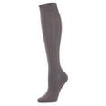 thumbnail image 3 of MeMoi Ribbed Cotton Blend Knee High Socks - Womens - Female, One Size, Bright Green, 3 of 7