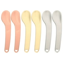 LULULION 6pcs Skin Care Scoop Silver for Applying Moisturizers during Cosmetic Use