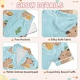 thumbnail image 4 of FORMRS Niños Short Sleeve Top and Pants Pajama Set Unisex Satin 2-Piece Sleepwear, Sizes 9-10Y, Cartoon Capybaras Pattern, 4 of 8