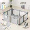 thumbnail image 6 of 71"x59"x27" Foldable Baby Playpen with Mat, Play Yard Fence for Babies Boys Girls Toddlers, Large Playard W/ 300D Fabric for Infant and Kids, 6 of 7