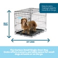thumbnail image 2 of Carlson Secure Foldable Single Door Metal Dog Crate, Small, Black, 24” L, 2 of 12