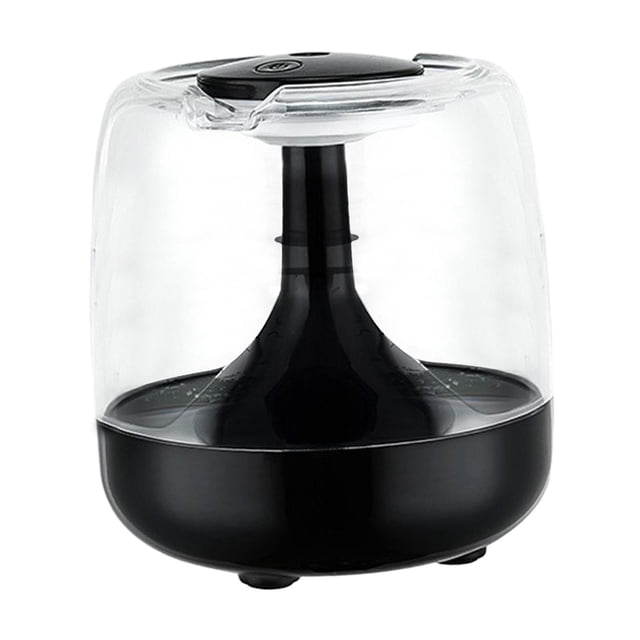 Humidificador de escritorio USB de 650 ml con difusor de aceites esenciales de luz colorida de 10,2x11,5 cm para hacer , trabajar y Negro
