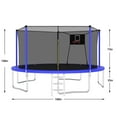 thumbnail image 4 of Witaxima 14FT Trampoline with Safety Enclosure Net, Blue Outdoor/Indoor Trampoline for Kids & Adults, Heavy-Duty Galvanized Steel Frame, 80 Springs, 5 W-Shaped Legs, 4 of 9