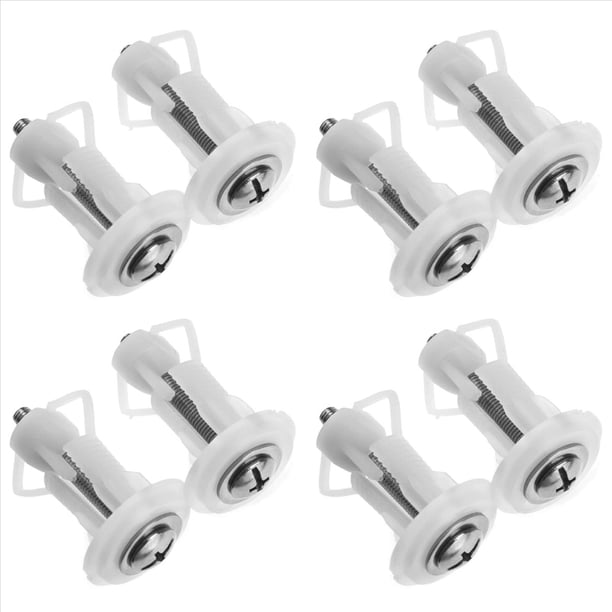 8 Piezas Tapa Inodoro Fijación Superior, Tornillos Asiento, Tuerca Pozo, Fijación Bandeja, Kit Montaje Orificio Ciego para Inodoro para Bisagras Asiento Inodoro Universales