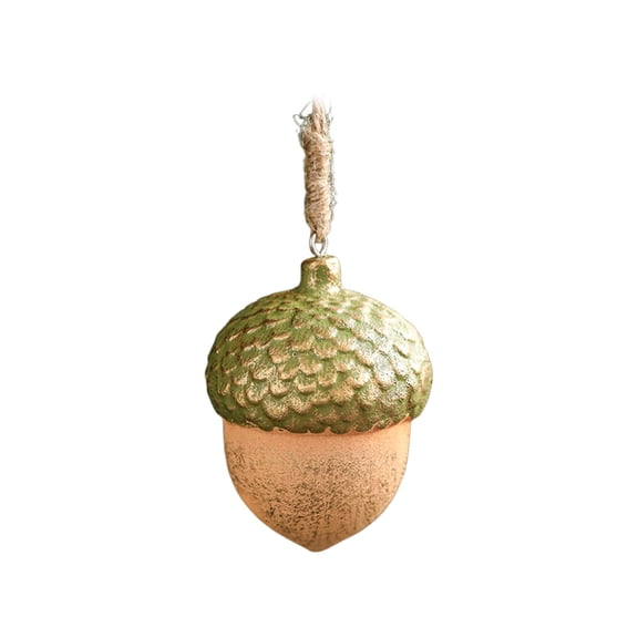 Beautynvta Wooden Acorn Christmas Ornaments, 3.15'' Vintage Rustic Farmhouse Acorn Hanging Decor, Small Acorn Hanging Ornament for Christmas Tree DIY Crafts Party Decor