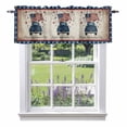 thumbnail image 2 of Happy Independence Day USA Flag Valances for Windows,Kitchen Valance Rod Pocket Short Curtain, Retro Blue Truck Valance Curtain Window Valances for Bedroom Bathroom Living Room 42x18in, 2 of 9