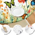thumbnail image 4 of White Butterfly Flower Field Pattern Round Fitted Tablecloth with Elastic Edge,Dining Table Cover Waterproof,Outdoor Round Tablecloth for Camping,Dining,Indoor and Outdoor, 4 of 7