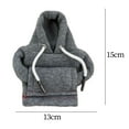 thumbnail image 5 of Funda para pomo de cambio de marchas de automóvil, sudadera con capucha, protector para pomo de cambio de marchas de festival Gris, 5 of 5