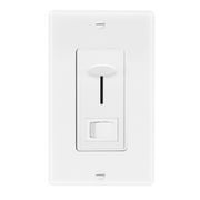 Maxxima 3-Way / Single Pole Dimmer Electrical light Switch 600 Watt max, LED Compatible, Wall Plate Included