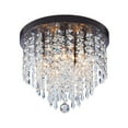thumbnail image 4 of CO-Z 11" 5-light Flush Mount Crystal Chandelier Ceiling Light Bronze Oil Rubbed Bronze, 4 of 5