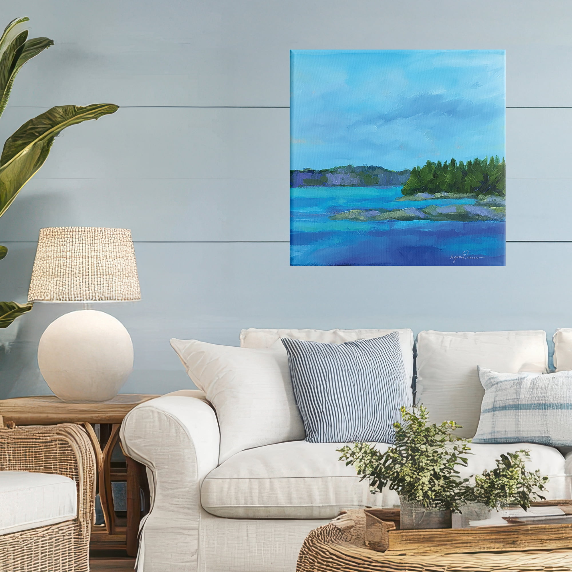 Stupell Industries Tranquil Blue Cove Canvas Wall Art, design by Lynn Ericson Fine Art
