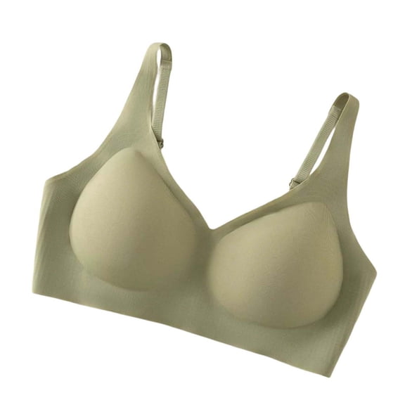 hoksml Women's Full Coverage Bra Seamless Wireless Bralette, Soft Sleep Wirefree Push Up Comfortable Everyday Bra
