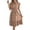 Khaki, variant on Dresses for Women Midi Ruffle Short Sleeve Button Down A Line Shirt Dresses Stand Collar Belted Waist Solid Color Vacation Sundresses,Blue (S)