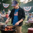 thumbnail image 6 of Tunhigl Patriotic American Flag Baseball Cap Independence Day Baseball Cap July 4th Hat for Parades Fireworks Celebrations Men Women Outdoor Summer Events 250th Anniversary, 6 of 7